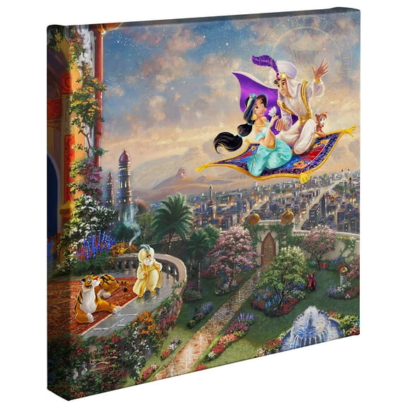 Thomas Kinkade Aladdin - 14" x 14 " Gallery Wrapped Canvas