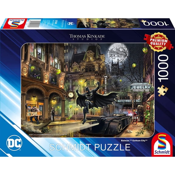 Thomas Kinkade Batman Gotham City 1000-Piece Jigsaw Puzzle, Regular Schmidt Spiele 57588