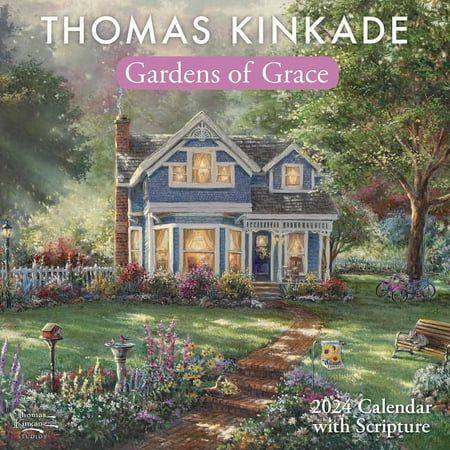 product image of Thomas Kinkade Gardens of Grace with Scripture 2024 Wall Calendar (Calendar)