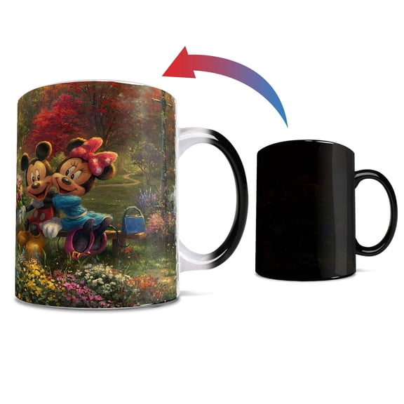 Disney - Mickey and Minnie - Travel - Morphing Mugs Heat Sensitive Mug  Image revealed when HOT liquid is added - 11oz Large Drinkware