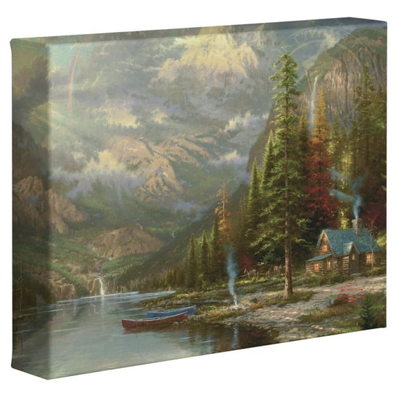 Thomas Kinkade Mountain Majesty 8" x 10" Gallery Wrapped Canvas