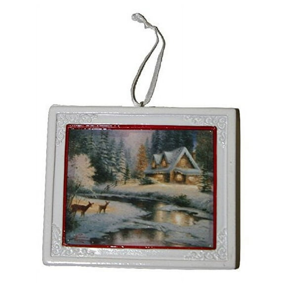 Thomas Kinkade (Painter of Light) Deer Creek Cottage, Holiday Ornament