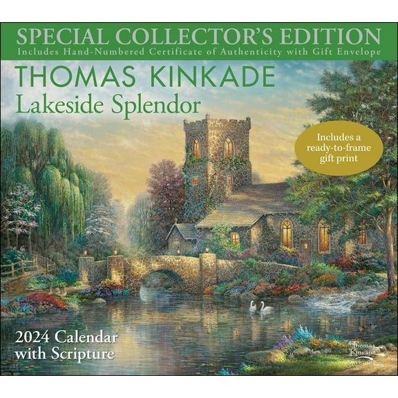 Thomas Kinkade Special Collector's Edition with Scripture 2024 Deluxe Wall Calen: Lakeside Splendor (Other)