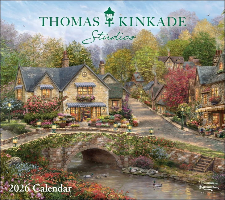 Thomas Kinkade Studios 2026 Deluxe Wall Calendar, (Paperback)