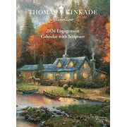 Thomas Kinkade Studios 2026 Monthly/Weekly Engagement Calendar with Scripture, Paperback