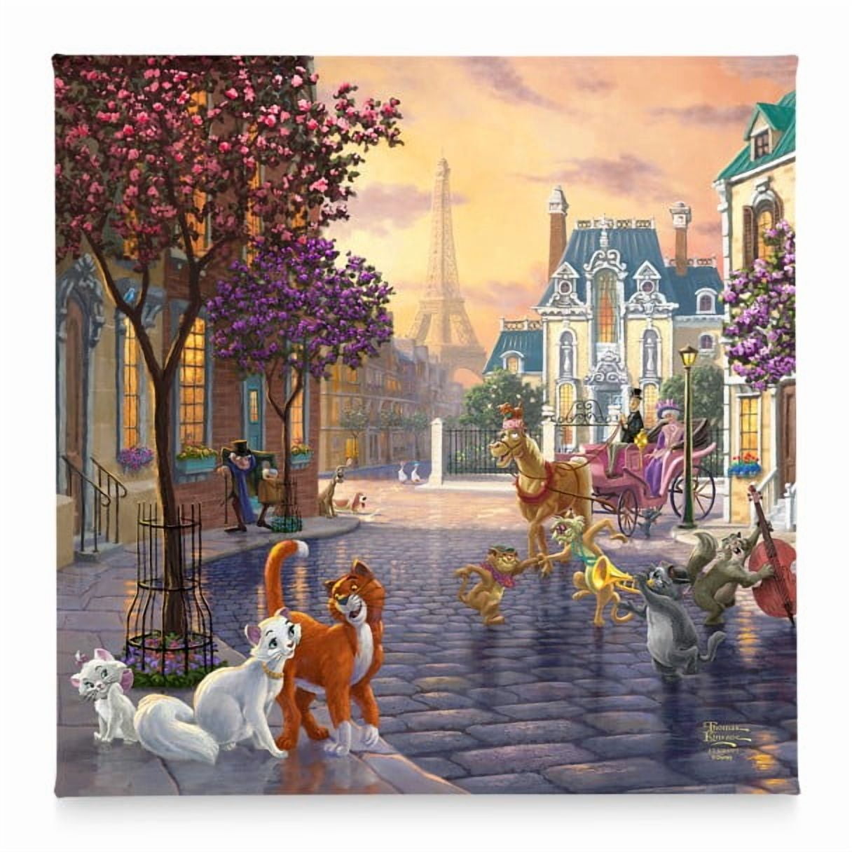 Disney Giclee Clear Art おしゃれキャット Thomas Kinkade Studios Disney The Aristocats 14