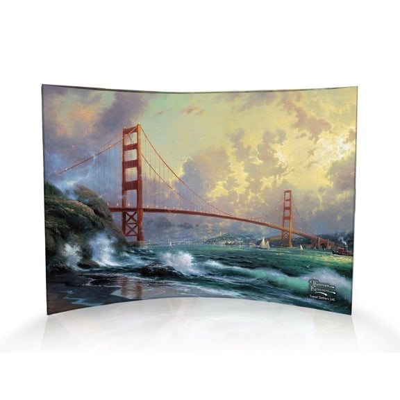 Thomas Kinkade Studios (San Francisco, Golden Gate Bridge) 10" x 7" Curved Acrylic Print ACP1007CUR123