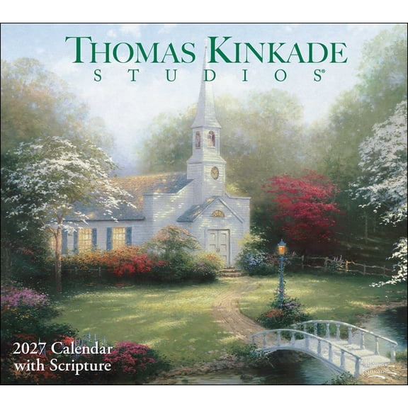 Thomas Kinkade Studios(r) 2027 Deluxe Wall Calendar with Scripture, (Paperback)
