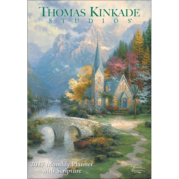 Thomas Kinkade Studios(r) 2027 Monthly Pocket Planner Calendar with Scripture, (Paperback)