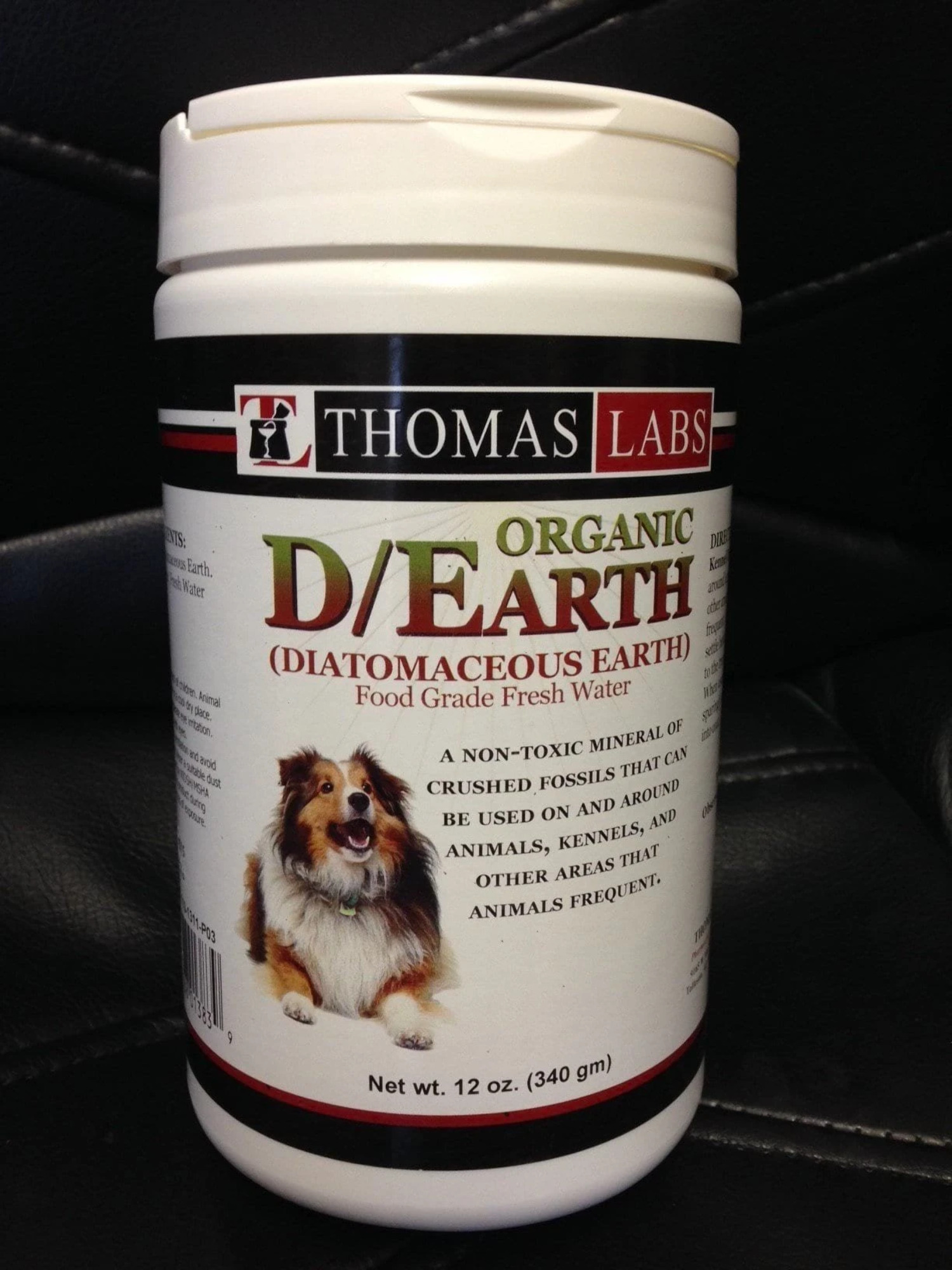 Thomas Labs Diatomaceous Earth Parasites Kills Fleas Ticks Food Grade 12 oz.