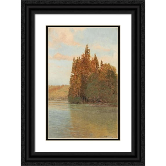 Thomas Leitner 11x14 Black Ornate Wood Framed Double Matted Museum Art Print Titled: Morning