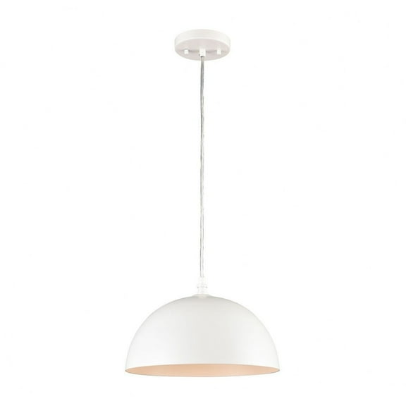 Thomas Lighting - 1 Light Pendant-White Finish -Traditional Installation -