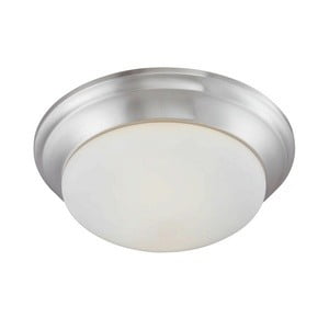 14.25" Brushed Nickel Glass Flush Mount Ceiling Light