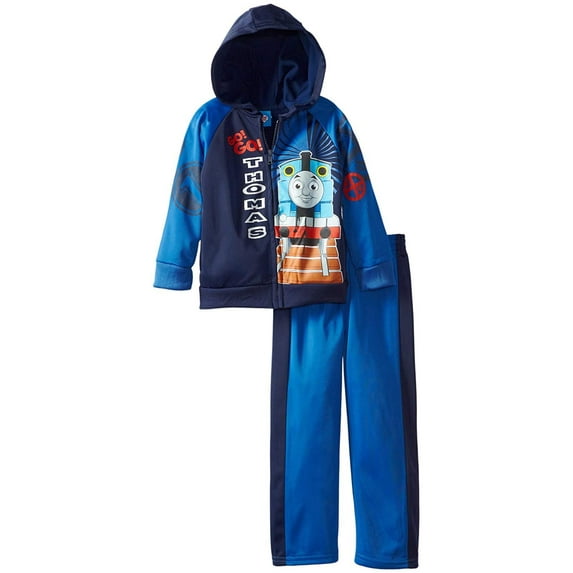 Thomas Little Boys 2 Piece Thomas Go Go Train Jackethood And Pant, Blue, 2T