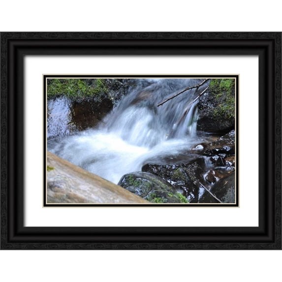 Thomas, Logan 14x11 Black Ornate Wood Framed with Double Matting Museum Art Print Titled - Waterfall I