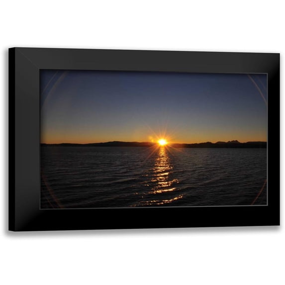 Thomas, Logan 24x17 Black Modern Framed Museum Art Print Titled - Water Sundown II