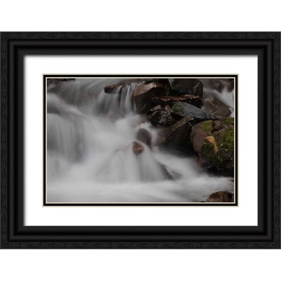 Thomas, Logan 24x17 Black Ornate Wood Framed with Double Matting Museum Art Print Titled - Stream Falls I