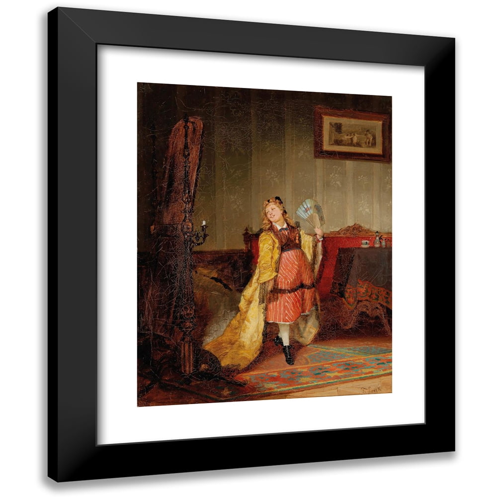 Thomas Losik 12x14 Gold Ornate Wood Frame and Double Matted Museum
