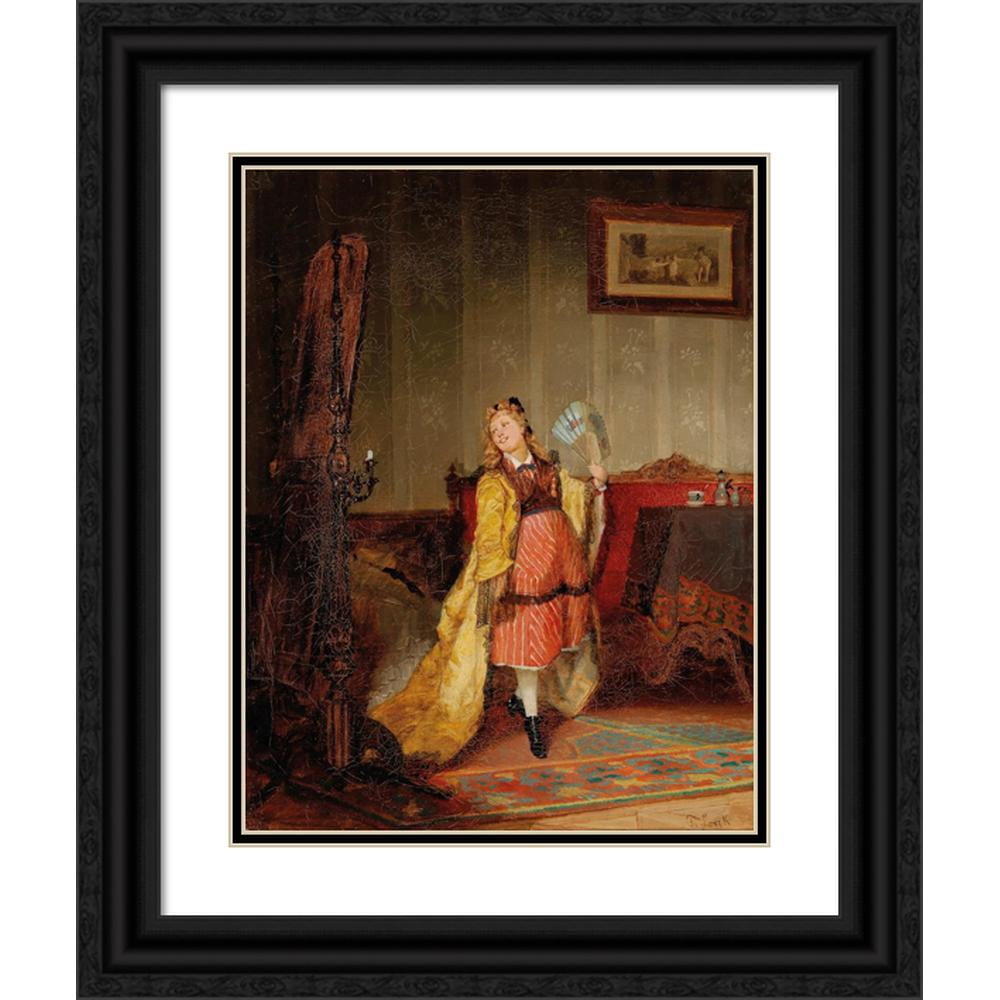 Thomas Losik 12x14 Gold Ornate Wood Frame and Double Matted Museum