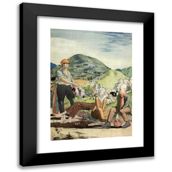 Thomas Mackenzie 14x18 Black Modern Framed Museum Art Print Titled - At that Moment the Philosopher's Cake Lost All its Savour (1926)