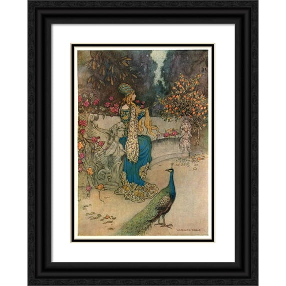 Thomas Mackenzie 14x18 Black Ornate Wood Framed Double Matted Museum Art Print Titled - At that Moment the Philosopher's Cake Lost All its Savour (1926)
