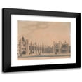 thumbnail image 1 of Thomas Malton the Younger 18x14 Black Modern Framed Museum Art Print Titled - Cambridge University; Great Court and Chapel (1789), 1 of 5