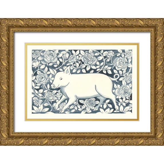 Thomas, Miranda 14x11 Gold Ornate Wood Framed with Double Matting Museum Art Print Titled - Farm Life IV