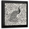 thumbnail image 1 of Thomas, Miranda 15x15 Black Modern Framed Museum Art Print Titled - Peacock Garden III BW, 1 of 5