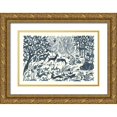 thumbnail image 1 of Thomas, Miranda 32x23 Gold Ornate Wood Framed with Double Matting Museum Art Print Titled - Forest Life II, 1 of 4