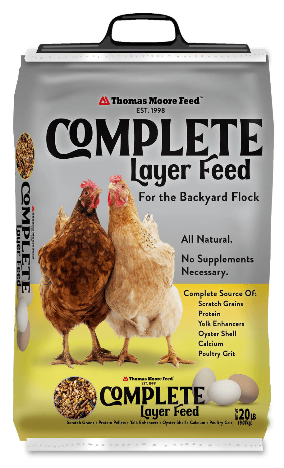Thomas Moore Feeds Complete Feed for Laying Hens, 20lb