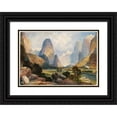 thumbnail image 1 of Thomas Moran 14x11 Black Ornate Wood Framed Double Matted Museum Art Print Titled: Valley of Babbling Waters, Southern Utah (ca. 1875), 1 of 5