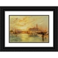 thumbnail image 1 of Thomas Moran 18x14 Black Ornate Wood Framed Double Matted Museum Art Print Titled - Venice (1890), 1 of 5