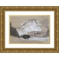 thumbnail image 1 of Thomas Moran 24x18 Gold Ornate Framed and Double Matted Museum Art Print Titled - The Canon of the Belle Fourche, Wyoming (1892), 1 of 4
