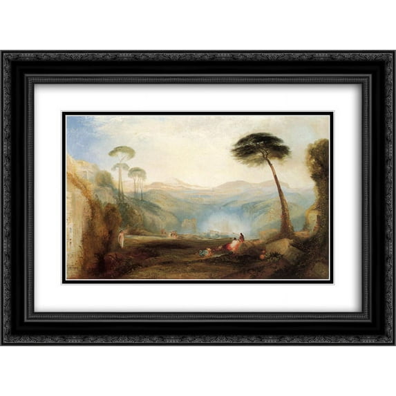 Thomas Moran 2x Matted 24x20 Black Ornate Framed Art Print 'Golden Bough (after Joseph Mallor William Turner)'