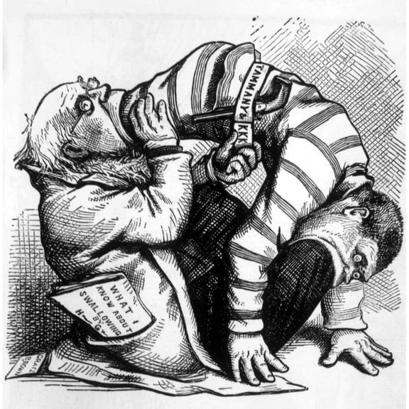 Thomas Nast Political Cartoon Depicting Democratic Presidential Candidate Horace Greeley And Tammany Hall Political Boss