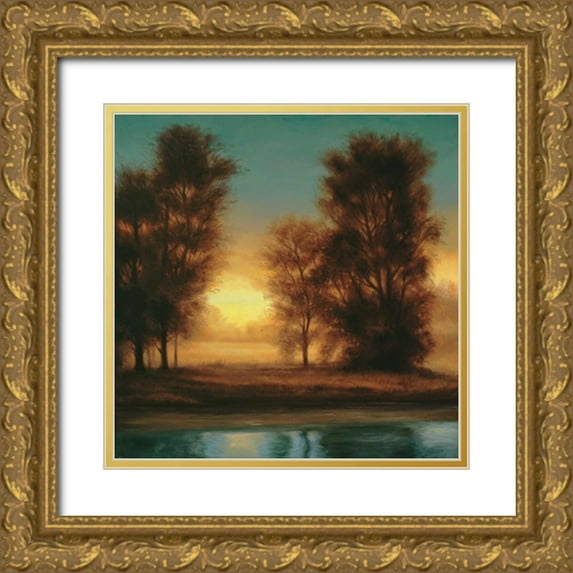 Thomas, Neil 12x12 Gold Ornate Wood Framed with Double Matting Museum Art Print Titled - Twilight I