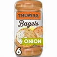 thumbnail image 1 of Thomas' Onion Bagels 6 count Pre-sliced Bagels 20 oz Bag (Pack of 3), 1 of 3