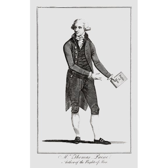 Thomas Paine 1737-1809. English-born American writer and political pamphleteer and a Founding Father of the United