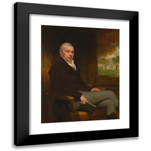 Thomas Phillips 12x14 Black Modern Framed Museum Art Print Titled - Portrait of a Gentleman