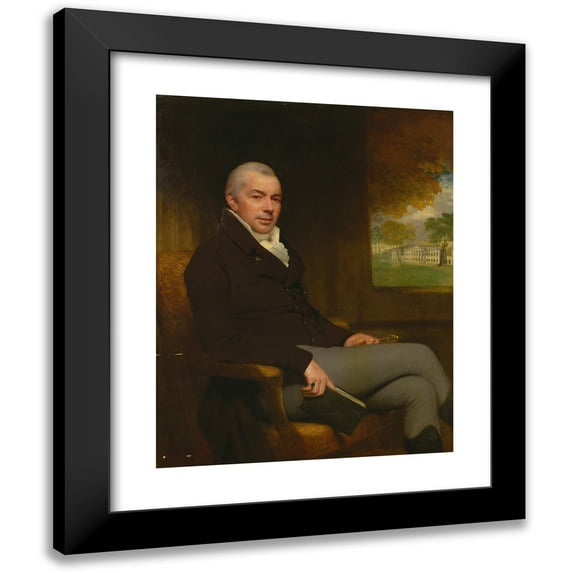 Thomas Phillips 15x18 Black Modern Framed Museum Art Print Titled - Portrait of a Gentleman
