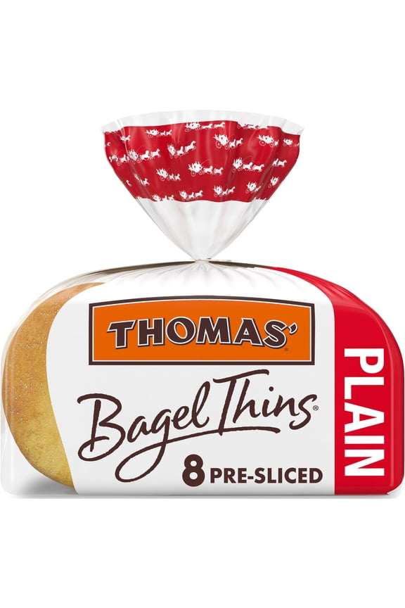 Plain Bagel Thins, 8 count, Bagels, 13 oz Bag