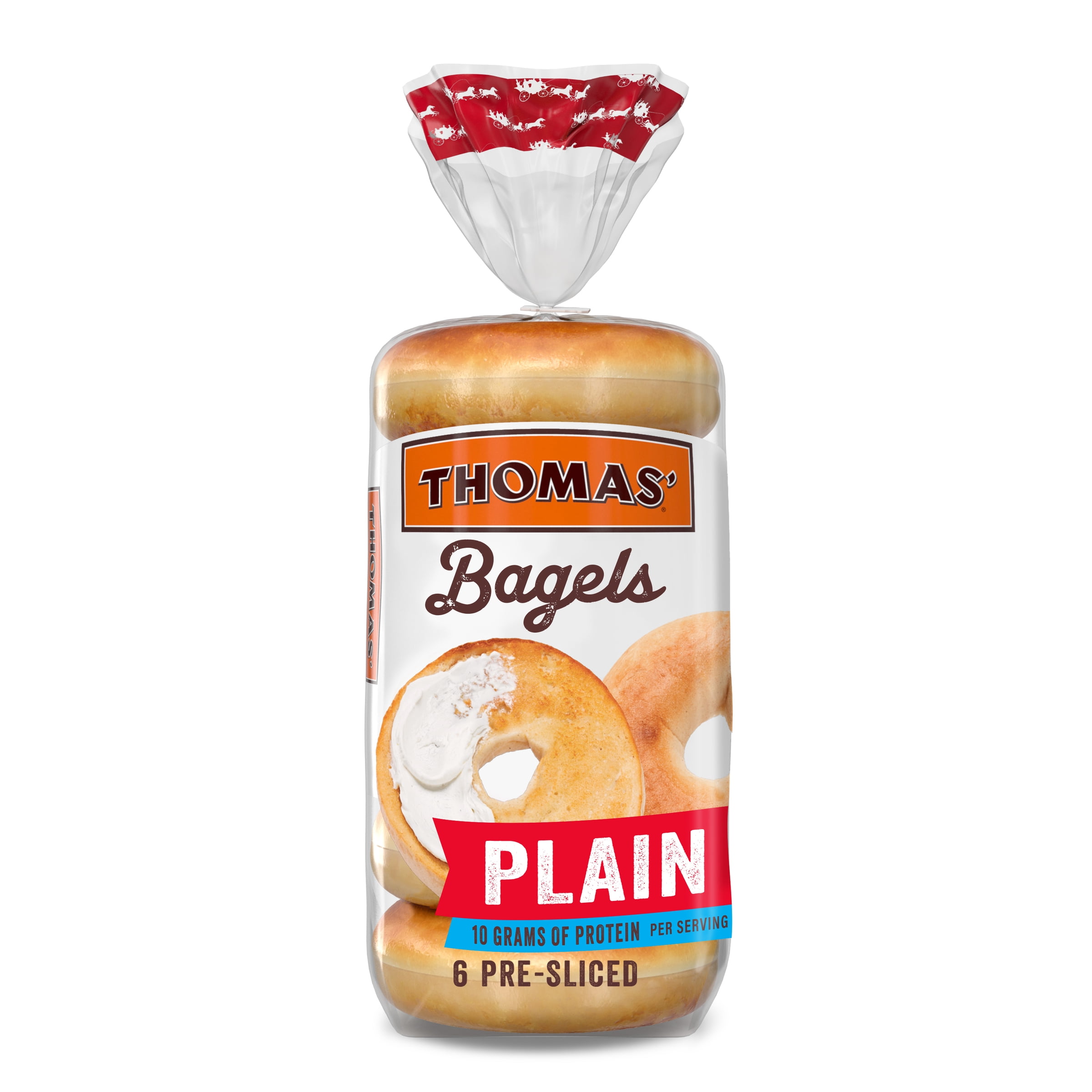Thomas' Plain Bagels, 6 Count, 20 oz Bag