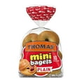thumbnail image 1 of Thomas' Plain Mini Bagels, 10 ct (Pack of 6), 1 of 3