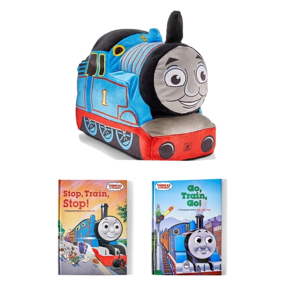 Thomas Plush Doll 11 & Stop Train Stop & Go Train Go 3pc Book Set s Engine New