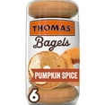 thumbnail image 1 of Thomas' Pumpkin Spice Bagels, 6 count, Bagels, 19 oz Bag, 1 of 8