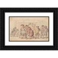 thumbnail image 1 of Thomas Rowlandson 14x10 Black Ornate Wood Framed Double Matted Museum Art Print Titled: Scene at Bath (ca. 1780-1825), 1 of 5