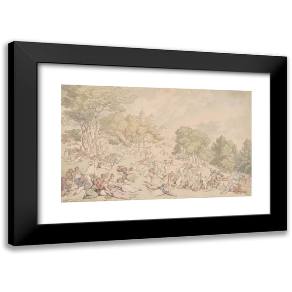 Thomas Rowlandson 14x11 Black Modern Framed Museum Art Print Titled - Easter Monday at Greenwich (ca. 1780-1825)