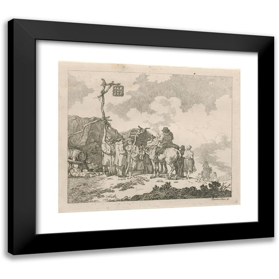 Thomas Rowlandson 14x12 Black Modern Framed Museum Art Print Titled - A Fair (1786)