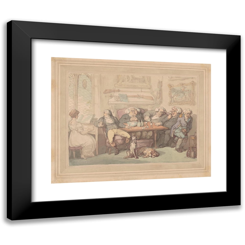 Thomas Rowlandson 14x12 Black Modern Framed Museum Art Print Titled ...