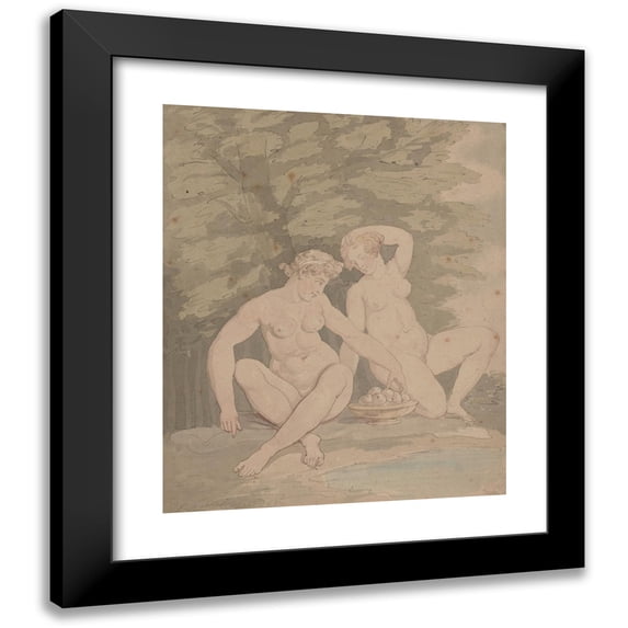 Thomas Rowlandson 15x17 Black Modern Framed Museum Art Print Titled - The Noonday Feast (ca. 1780-1825)